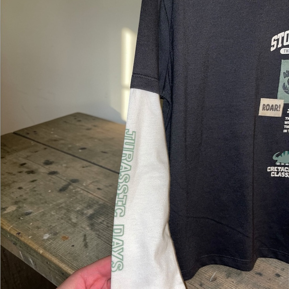 Garanimals Boys Dino 5T Long Sleeve Layered Tee NWOT - Picture 3 of 4